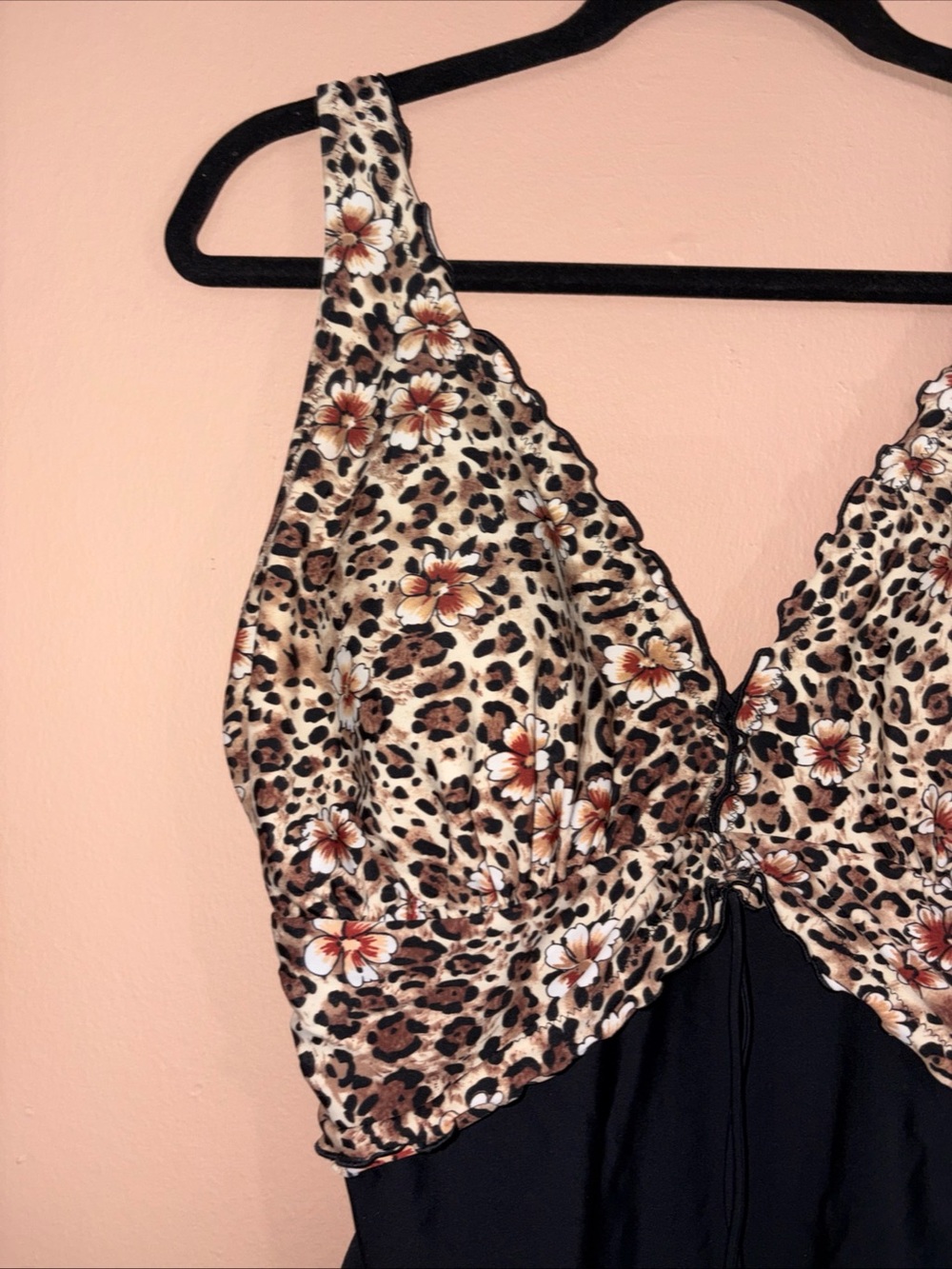 Profile by Gottex Black/ Leopard Onepiece Swimwear Size 18W - Picture 2 of 10